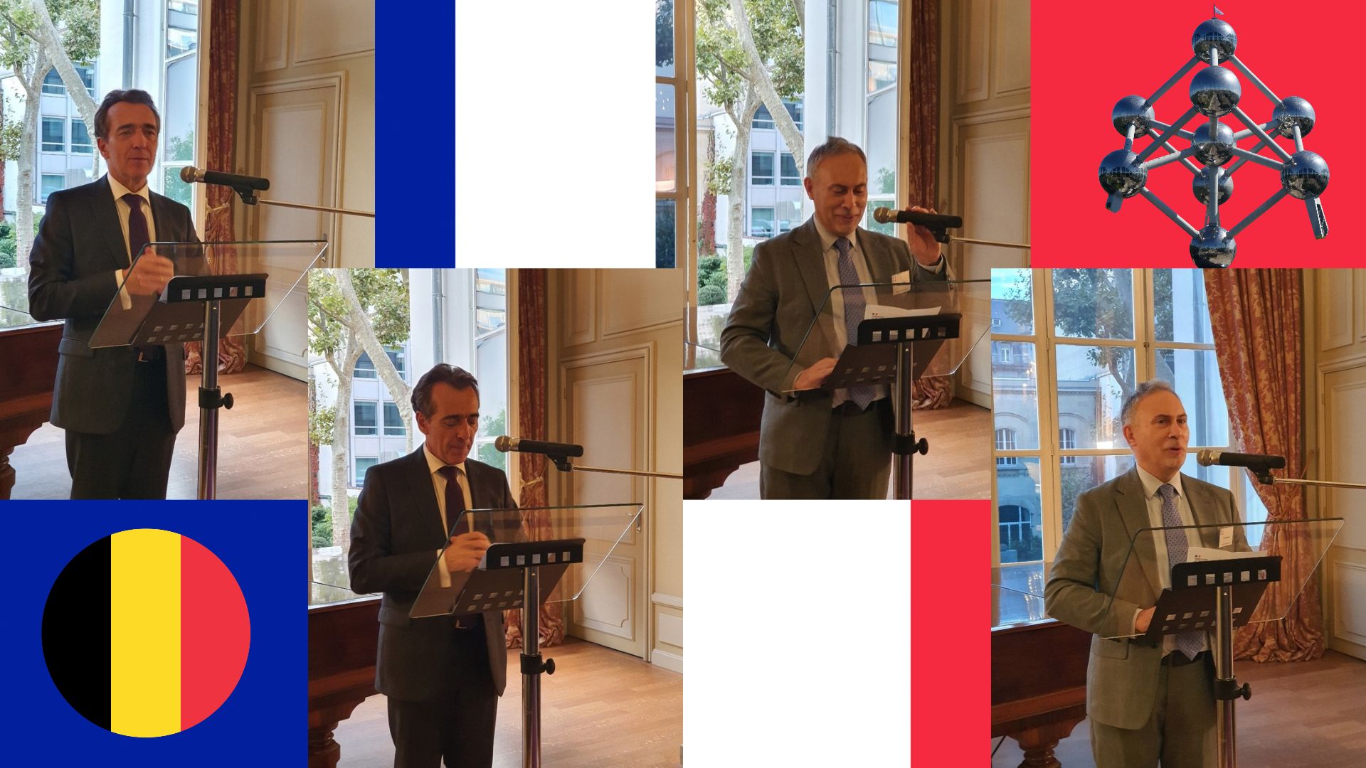 Rencontre des associations françaises de Belgique : montage de photos des discours de l'Ambassadeur et du Consul
